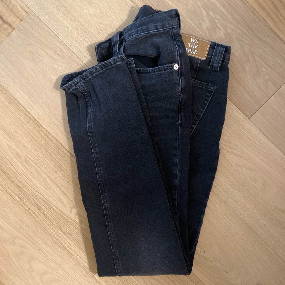 Free people low rise straight jeans
